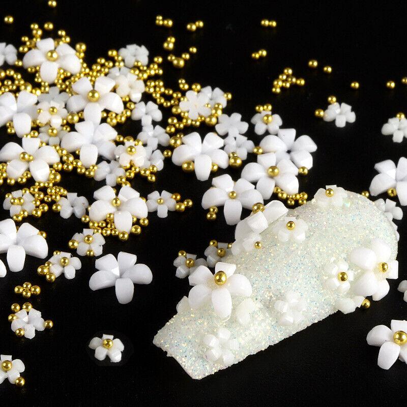 200 шт акриловый кристалл 3D цветок украшение для ногтей милый маникюр смешанного размера _A