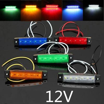 1pcs 12v Sidemarker Light Clear Truck Trailer LED Tail Lamp Задний фонарь 6leds