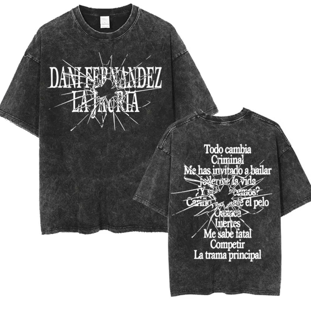 Dani Fernandez Harajuku Album Tour Vintage Washed YK Tshirts Men Women Tshirt Aesthetic Casual Cozy Oversized Tops Streetwear