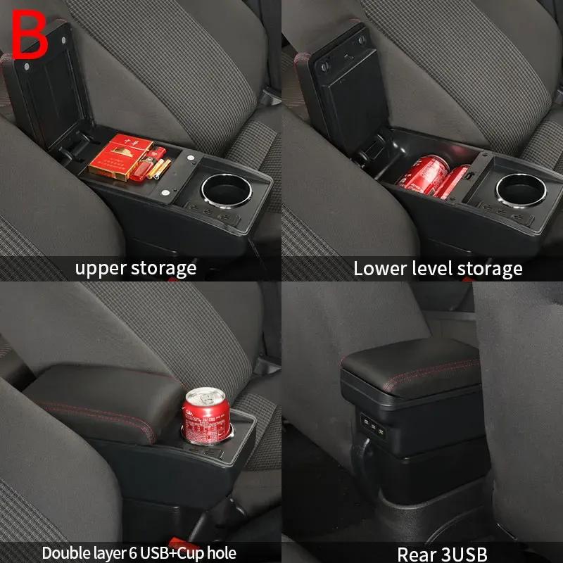 For Citroen Berlingo Armrest box For Peugeot Partner tepee Car Armrest box Dedicated Retrofit Storage box Car Accessories