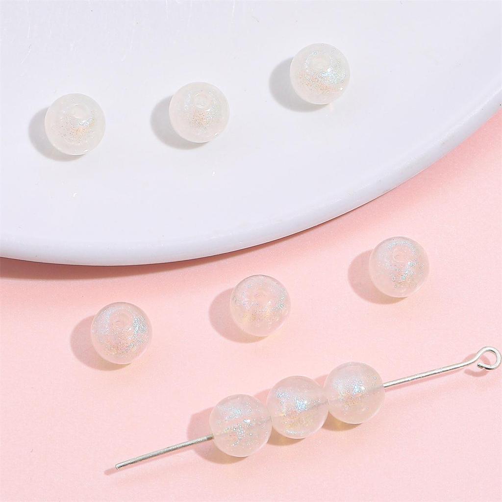 6mm/8mm Acrylic Mermaid Color Round Beads For DIY Jewelry Making