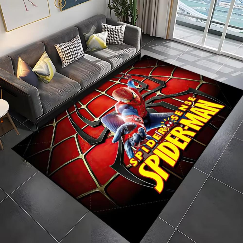 Disney Superhero Spiderman Pattern Large Rug Floor Mat for Living Room Bedroom Sofa Area Modern Decor Kid's Room Rug