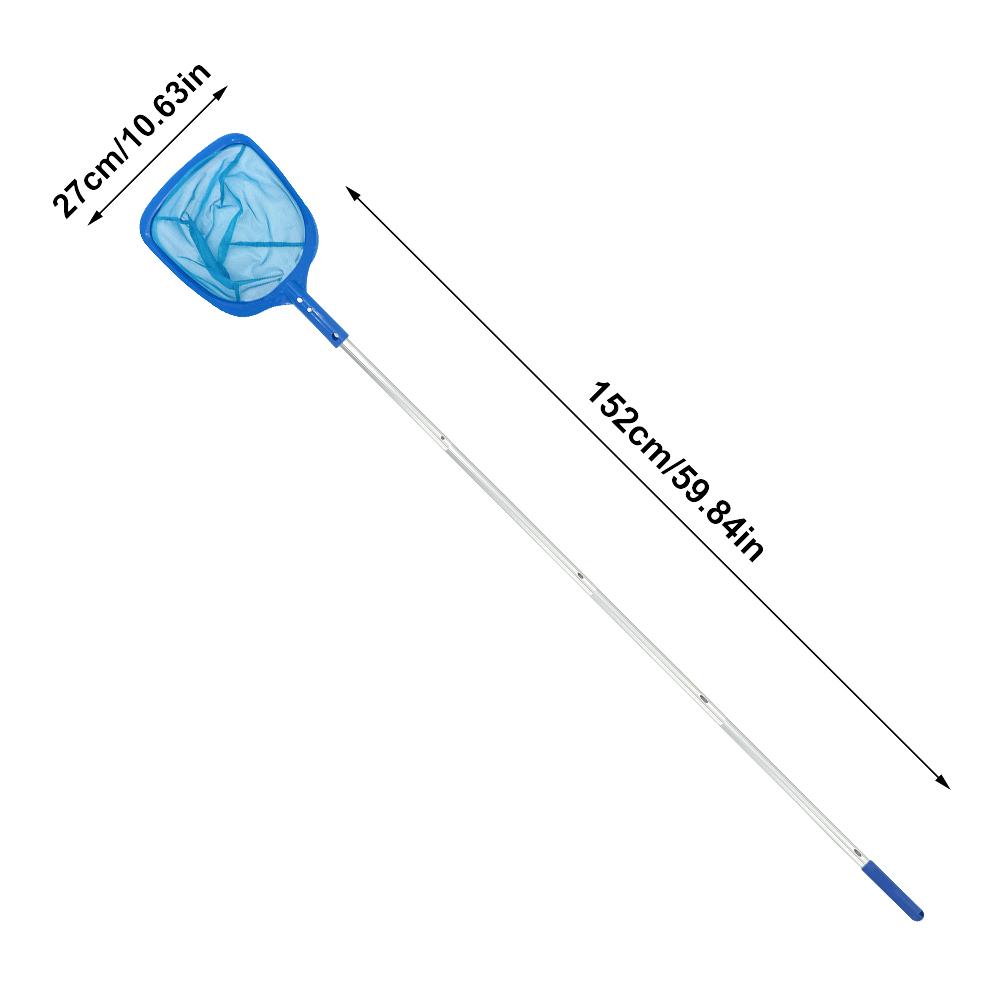 Сетка для скиммера для бассейна, сачок для бассейна с телескопическим стержнем, мелкая сетка, скиммер для бассейна, легкий многофункциональный, для фонтана в гидромассажной ванне
