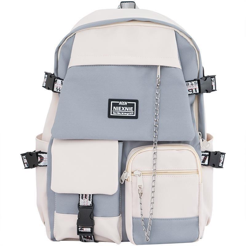 Large Capacity Ins Cool School Bag For Junior High School Boys Workwear Style Backpack For Girls Japanese Style