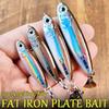 30g/40g/60g Short Chubby Iron Plate Bait UV Coating Mackerel Lure Mackerel Fishing