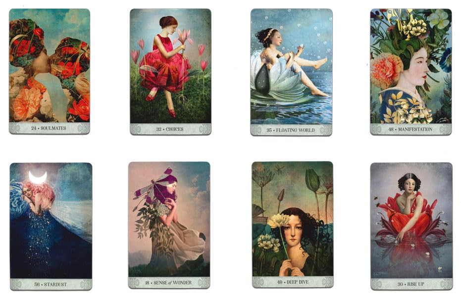 Набор карт Оракула Nichiyu для гадания Прямой импорт из карт Оракула Снов, ведомых растениями и снами Английское руководство 56 карт