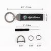 YYCE3 Car Key Chain Carbon Fiber Keychain Key Buckle Key Ring Gift For Alfa Romeo giulia stelvio giulietta 159 147 156 166 Accessories