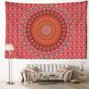 Красный мандала цветок гобелен настенный абстрактный психоделический колдовство богемный общежитие гостиная домашний декор