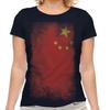 China Faded Flag Women T-Shirt Zhongguo Peoples Republic of China T-Shirt