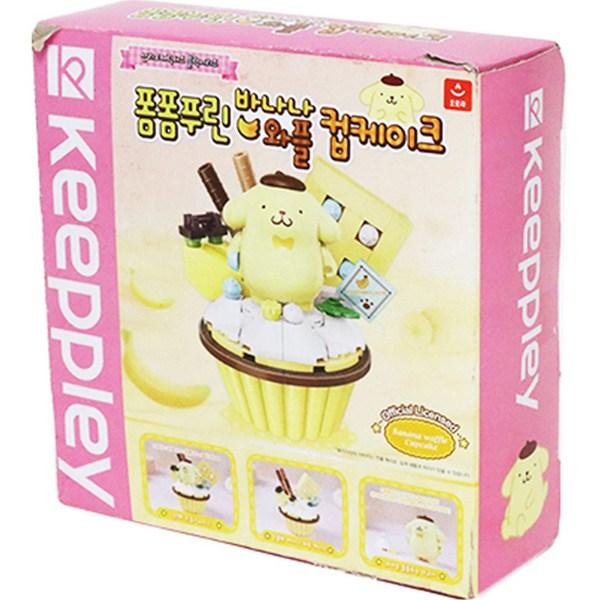 Sanrio Block Pom Pom Purin Banana Waffle Cupcake, 1 шт. Популярные корейские игрушки