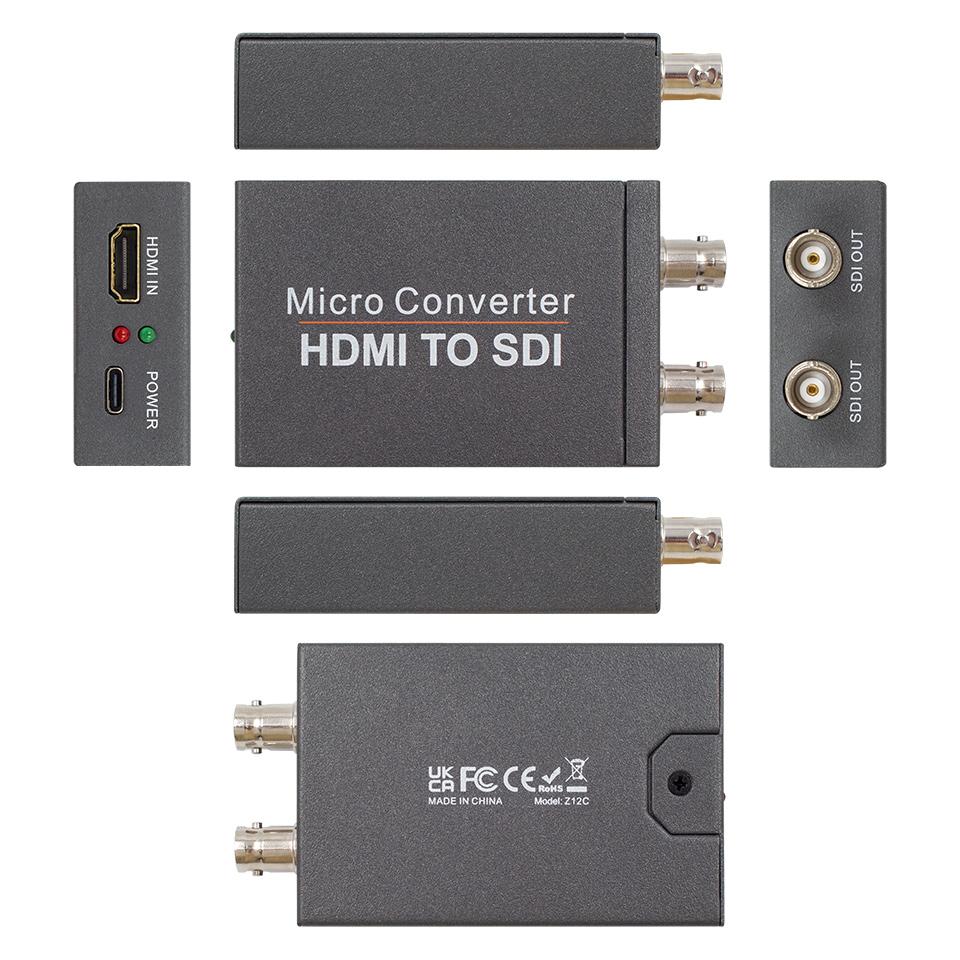 HDMI в SDI, Конвертер HDMI в SDI Два выхода SDI Встраиватель звука Поддержка HDMI 1.3, 3G/ HD-SDI Автоматическое определение формата Расширитель