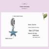 2020 Sterling Silver Starfish Blue Charm Pendant for DIY Bracelets & Necklaces