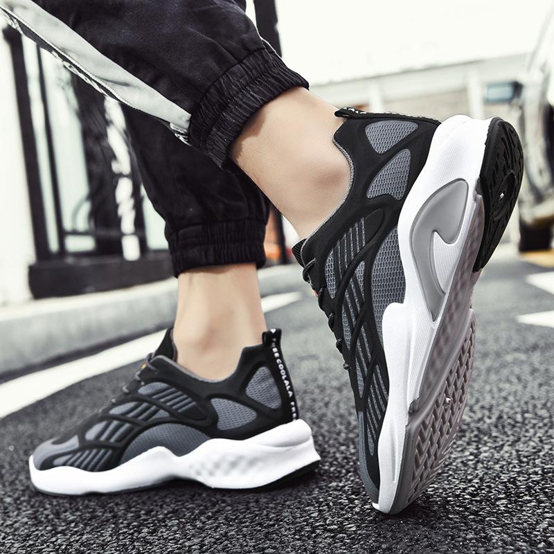 Повседневная уличная обувь Мужские модные кроссовки Дышащие Удобные Беговые Спортивные Кроссовки На шнуровке Платформа Обувь Tenis Masculino