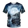 Animal Wolf Pattern 3D Print Men O-Neck Tshirt Fashion Tees Casual Short Sleeve Oversized Y2K Harajuku Unisex Clothing