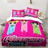 Аниме Пауэрпафф Милые Девочки Мультяшный Постельный Комплект Пододеяльник Комплект Постельного Белья Покрывало Наволочка Одеяло Кинг Королева Размер Мальчики Взрослые