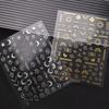 3D Star Moon Nail Art Decorative Patch Adhesive Self-Adhesive Nail Sticker Gold Silver French Nail Art Sticker