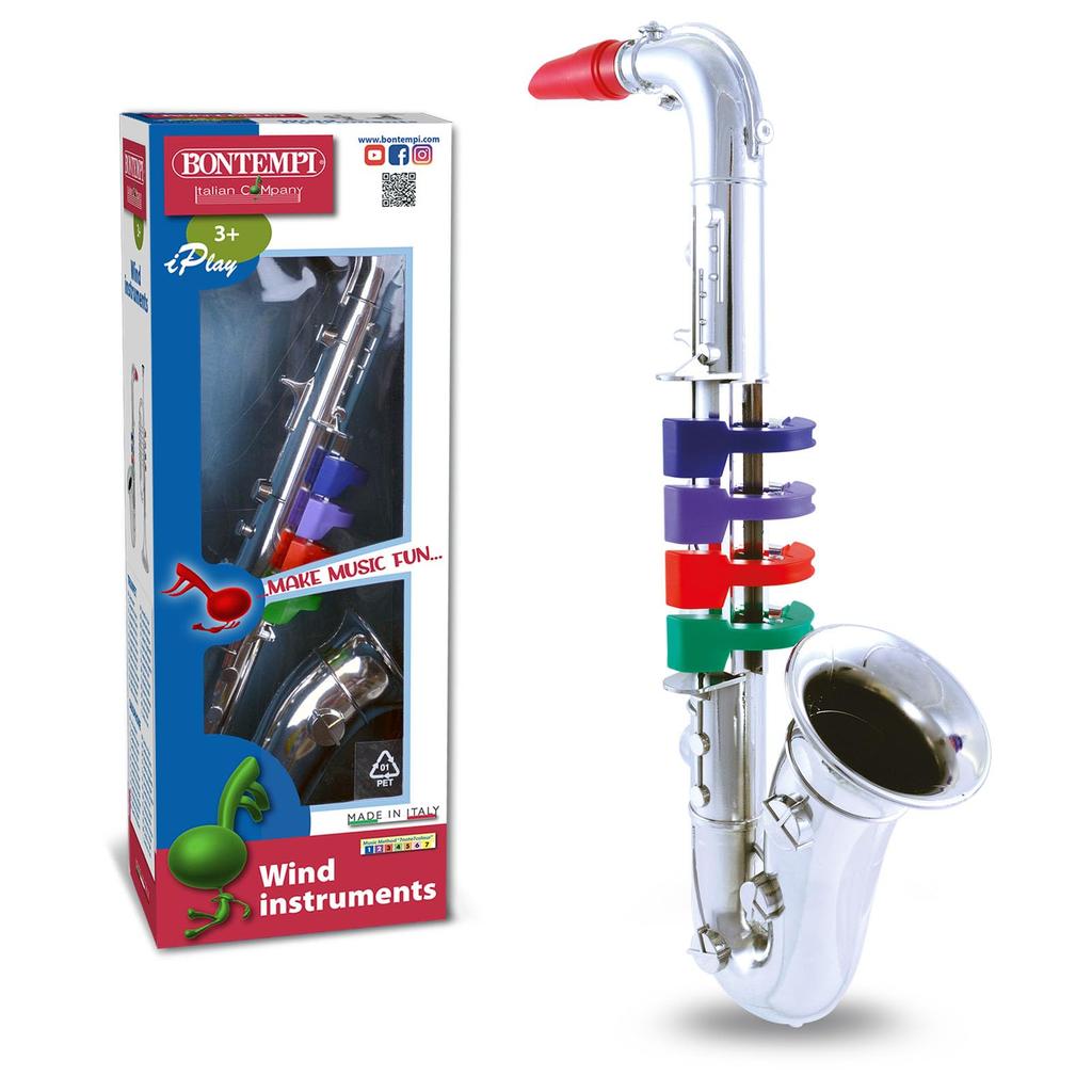 BONTEMPI Silver 4 Альт Образовательная игрушка для года Рождественский подарок Саксофон, Клавиши, 37 см, Игрушка, Саксофон, 3-4 года, (323931)