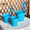 Милые настольные кашпо Подвесное металлическое кашпо Цветочный горшок со съемным крючком Дренаж Современные садовые горшки Горшок для растений на рейку для балконного забора