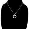 Leilani Hawaiian Jewelry Circle Scroll (Wave) Openwork Pendant Necklace for Men, 925 Sterling Silver (Includes 45cm Rope Chain)