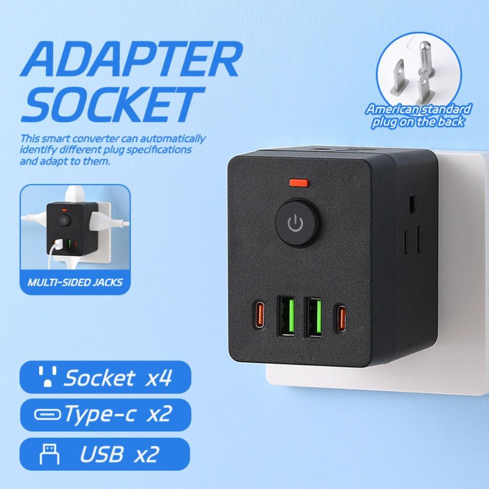 Surge Protector Outlet Extender Overload Protection Wall Adapter Professional Power Strip Home
