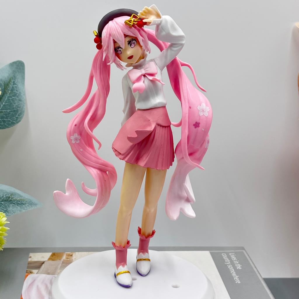 Hatsune Miki Anime Character Kawaii Pvc Model Standing and Sitting Doll Action Doll Collection Decorations Christmas Toys Gifts
