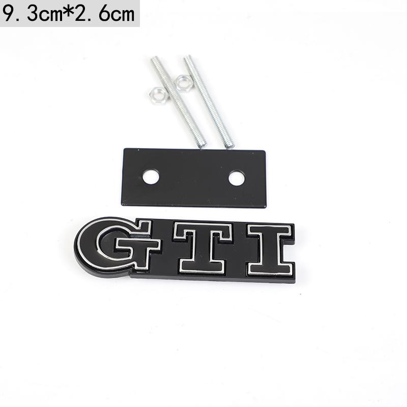 Металлическая наклейка с логотипом GTI на решетку радиатора автомобиля для VW Polo Golf 5 6 Passat B3 Scirocco Tiguan Jetta Touareg Beetle Touran CC