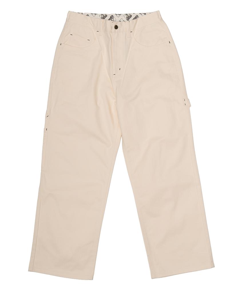 BEN DAVIS Embroidered Painter Pants Ivory