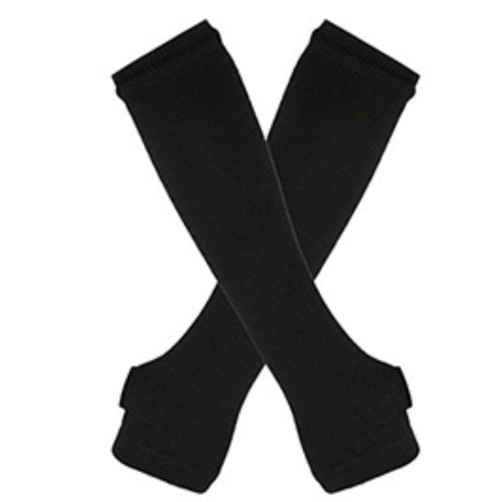 Полосатые унисекс перчатки с половиной пальцев длинные женские перчатки для девочек перчатки на руку теплые вязаные напульсники локтевые варежки теплая манжета