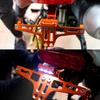 Karun License Plate Stay, License Plate Holder, Shaved Aluminum, Angle Adjustable, LED Light, Universal Motorcycle Accessories (Orange)