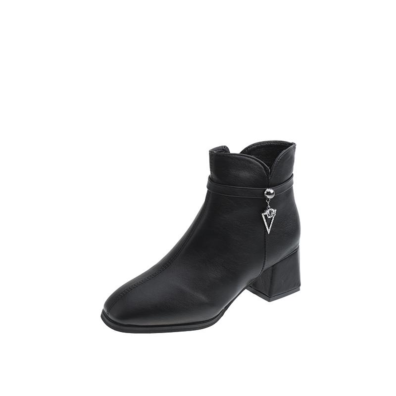 Женские бархатные теплые модные сексуальные высокие сапоги модные кожаные сапоги на толстом каблуке однотонные повседневные женские туфли