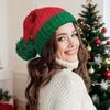 Рождественская шапка Контрастный помпон Вечеринка Кепка Подходит для рождественских вечеринок Мероприятия Вязаные шапки Санты, Праздничный головной убор, Рождественская шапка для вечеринки