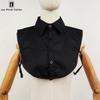 Women Fashion Solid Colour Black White Vertical Small Flip Collar Detachable Versatile Shirt Jumper Jumper Fashion False Collar