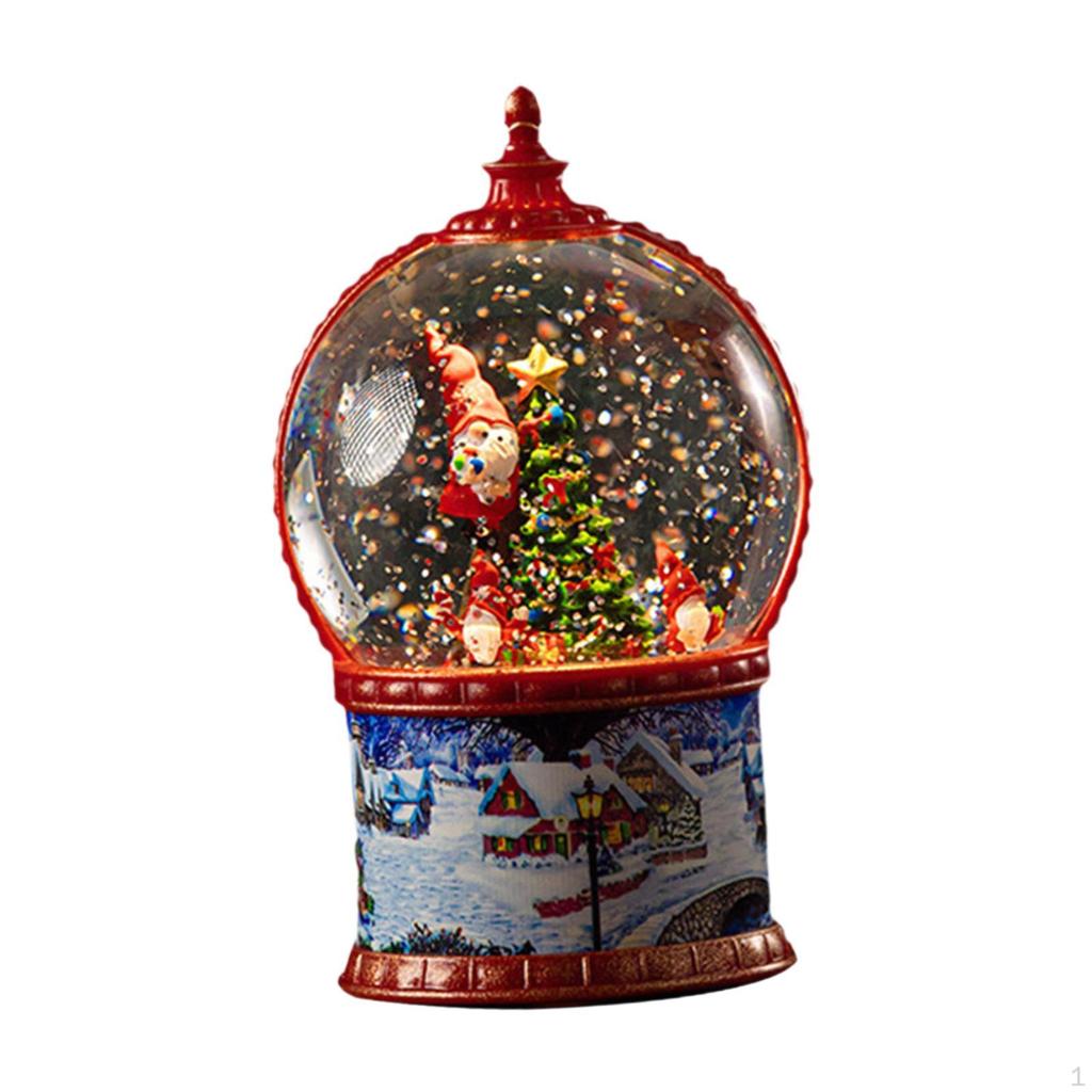 Christmas Snow Globe Decoration Ornament Gifts with Snowflake Holiday Office