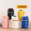 420 мл термос для кофе с соломинкой, портативная термос из нержавеющей стали 316, сохраняющий горячую и холодную изоляцию, чашки, посуда для напитков, подарочная упаковка