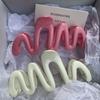 2023 Colorful Jelly Wave Hair Claw Hairpin Women Girls Fashion Design Korean Sweet Simple Irregular Hair Clip Headwear
