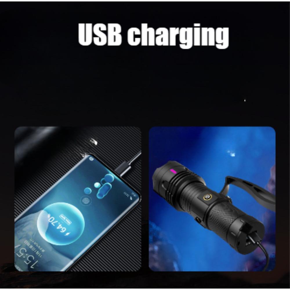 10000LM Мощный светодиодный фонарик USB перезаряжаемый дальний тактический фонарь мощный флуоресцентный фонарь уличный супер яркий фонарь