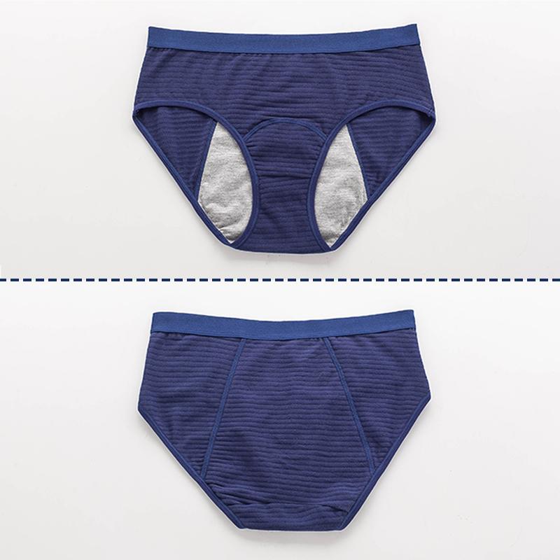 4Pieces/Lot Three-layer Leak-proof Comfortable Breathable Menstrual Period Panty Hip Lift Design Women's Panties Underwear Briefs