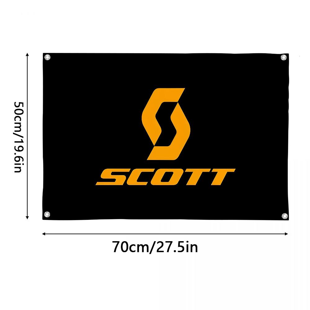 BIKESSCOTTScool Logo Flag Room Bedroom HomeOutdoor Wall Hanging Concert Printed Background Decoration Art Banner