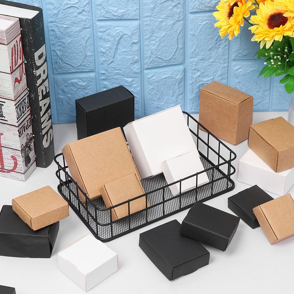 10pcs 9sizes Wedding Event Handmade Jewelry Candy Storage Cardboard Package Wrapping Kraft Paper Box