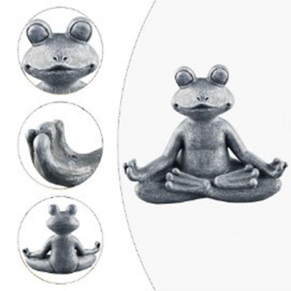 Chinese Style Frog Figurine Resin Craft Resin Yoga Frog Cute Frog Garden Statue  Living Room