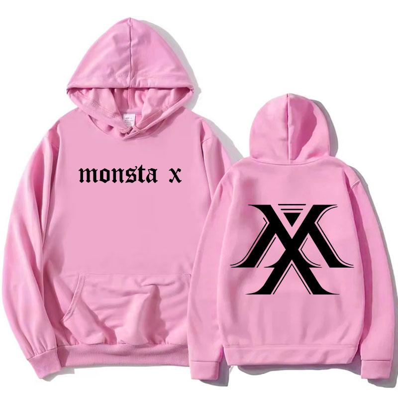MONSTAX Корейская мужская группа Модные худи 2025 EP The X С графическим принтом Толстовки с длинным рукавом Осенние женские пуловеры Унисекс