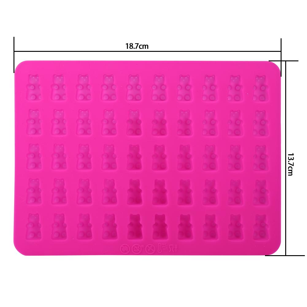 Original Deals Silicone Mold for 50 Haribo Bear Gummy Candy, 18.7 x 13.7 x 1 cm, Pink, Baking DIY