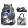 Новый мерч по игре Astro bot, печать, школьный рюкзак для начальной и средней школы, внешняя торговля, досуг, детский пенал, сумка для ланча
