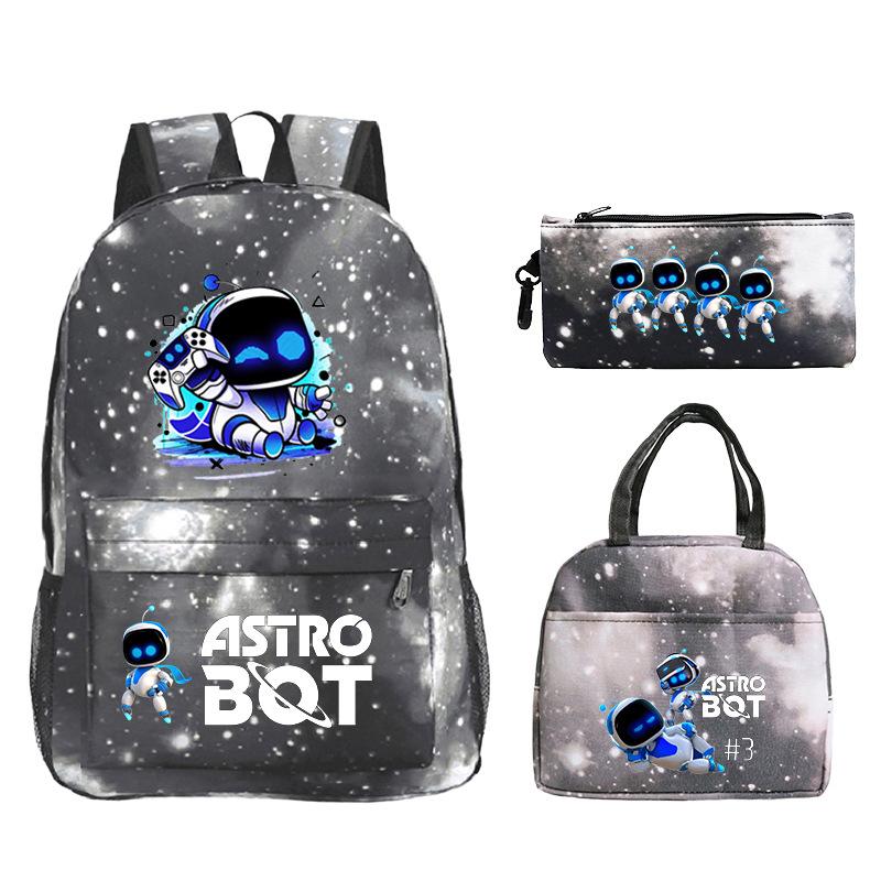 Новый мерч по игре Astro bot, печать, школьный рюкзак для начальной и средней школы, внешняя торговля, досуг, детский пенал, сумка для ланча