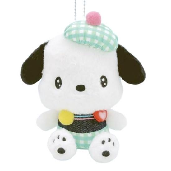 Nakajima Corporation Персонажи Sanrio Гингем Деним Почакко Маскот 210913-25 В14,5 х Ш13 х Г8,5 см