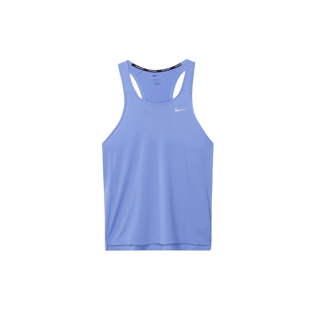 Nike Dri-Fit быстросохнущий беговой жилет с круглым вырезом, облегающий, однотонный, светоотражающий, без рукавов, мужские топы, синий DQ4733-450