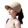 Portable thin empty top Ruth summer hat women's sunscreen hat breathable quick drying ponytail sun hat