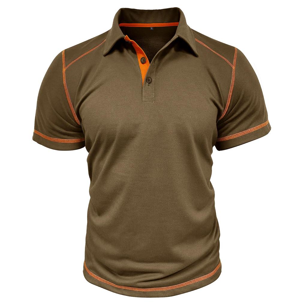 Мужская футболка-поло, хлопковая рубашка с короткими рукавами и цветными блоками, приталенные рубашки, пуловеры на пуговицах с отложным воротником, весна-лето, повседневная одежда