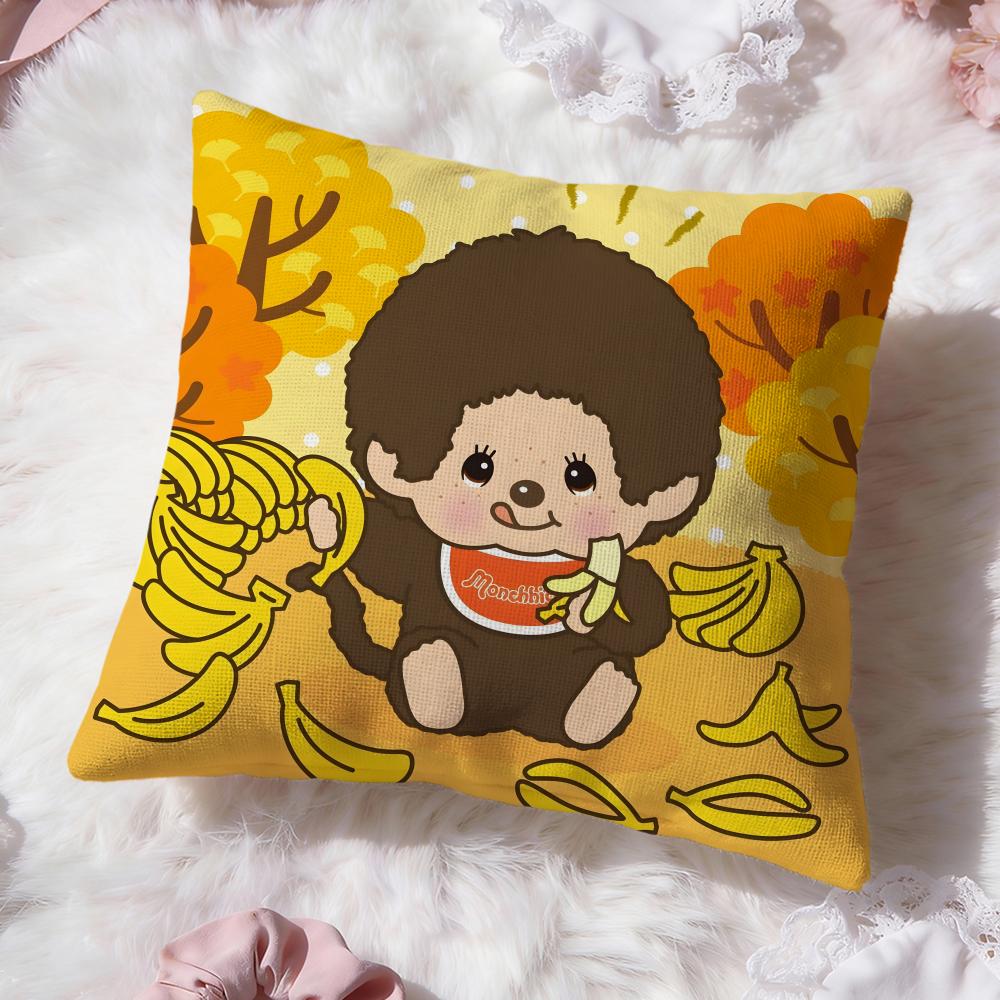 Мультяшная наволочка Monchhichi Премиум-комфорт Двусторонняя наволочка - Дизайн «Два в одном» для любой комнаты и салона автомобиля
