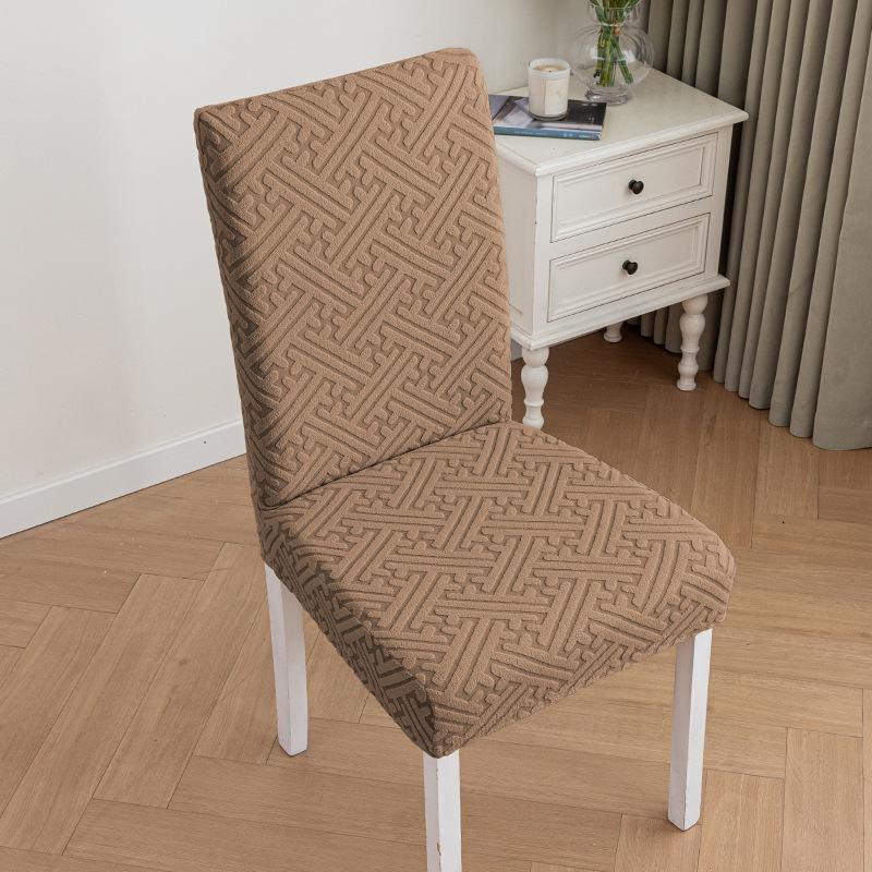 Thickened Chair Set Chair Cover Elastic Full-cover One-piece Table and Chair Cover Jacquard Chair Cover Universal for All Seasons